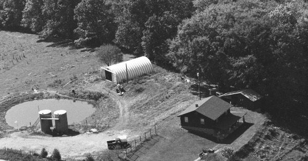 Vintage Aerial photo from 1987 in Lee County, VA