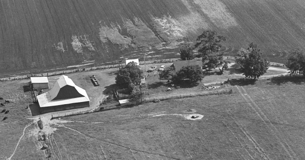 Vintage Aerial photo from -1986 in Obion County, TN