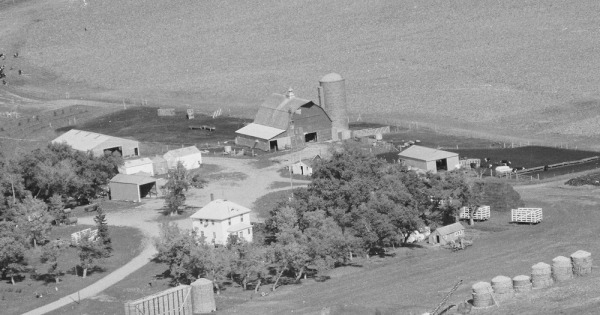 Vintage Aerial photo from 1977 in Lincoln County, MN