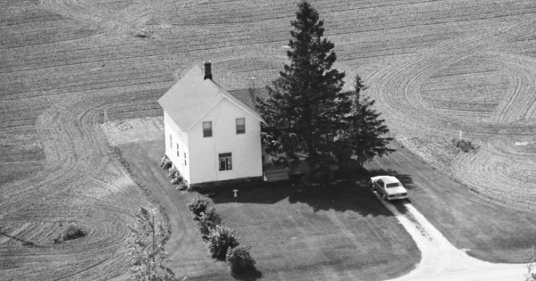 Vintage Aerial photo from 1982 in Huron County, MI