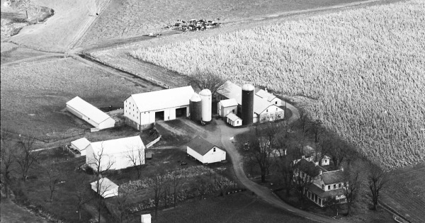 Vintage Aerial photo from 1967 in Frederick County, MD