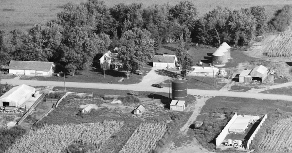 Vintage Aerial photo from 1988 in Plymouth County, IA