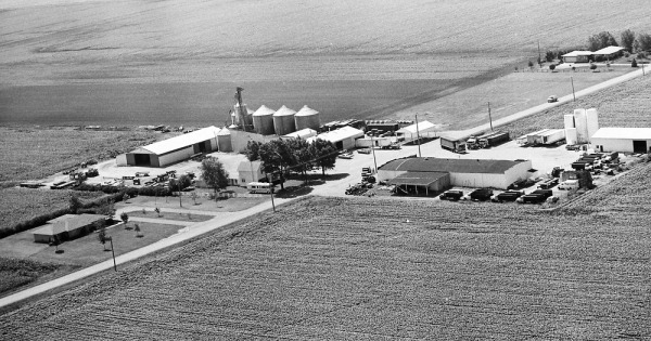 Vintage Aerial photo from 1980 in Kankakee County, IL