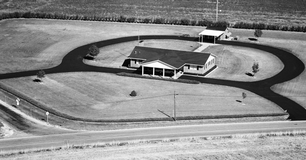 Vintage Aerial photo from 1976 in Randolph County, IL
