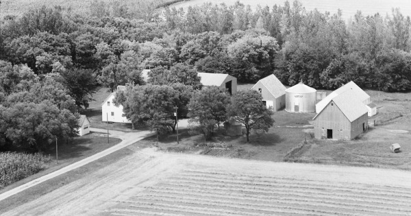 Vintage Aerial photo from 1968 in Swift County, MN