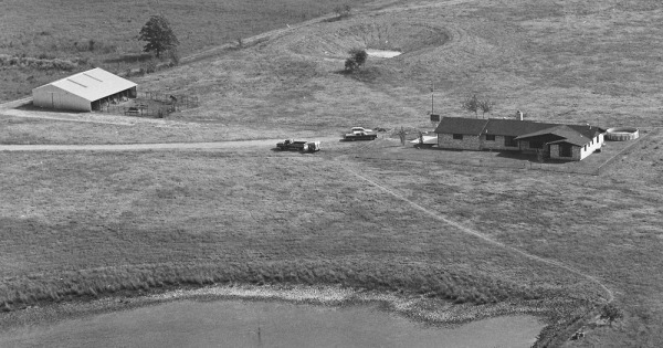 Vintage Aerial photo from -1986 in Coal County, OK