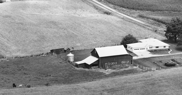 Vintage Aerial photo from 1982 in Huntington County, IN