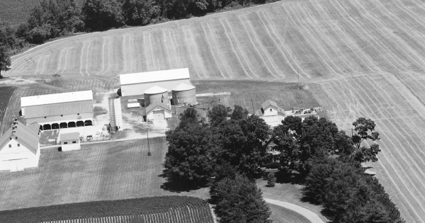 Vintage Aerial photo from 1986 in Pickaway County, OH