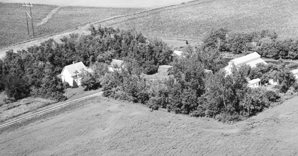 Vintage Aerial photo from 1969 in Minnehaha County, SD