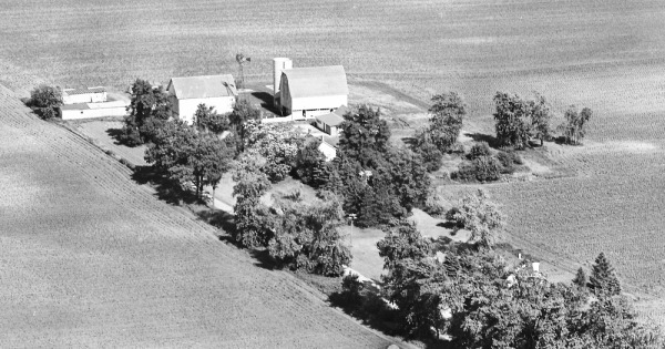 Vintage Aerial photo from 1965 in DuPage County, IL
