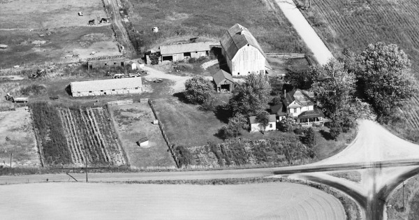 Vintage Aerial photo from 1966 in Noble County, IN