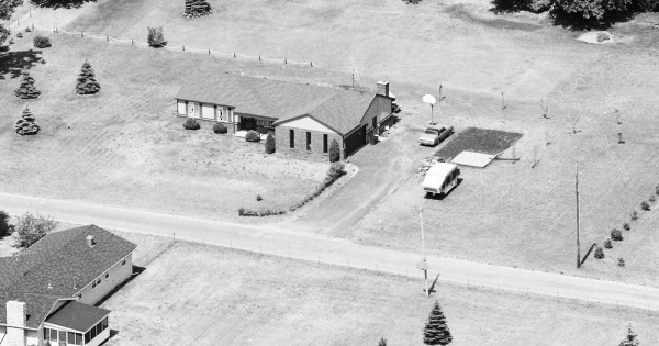 Vintage Aerial photo from 1983 in Livingston County, MI