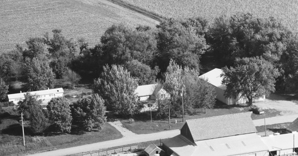 Vintage Aerial photo from 1988 in Plymouth County, IA