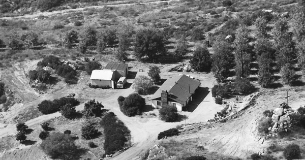 Vintage Aerial photo from 1967 in San Diego County, CA