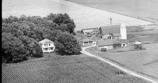 Vintage Aerial photo from 1968 in Swift County, MN