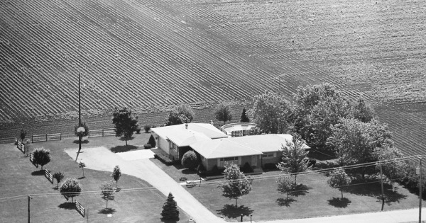 Vintage Aerial photo from 1980 in Kankakee County, IL