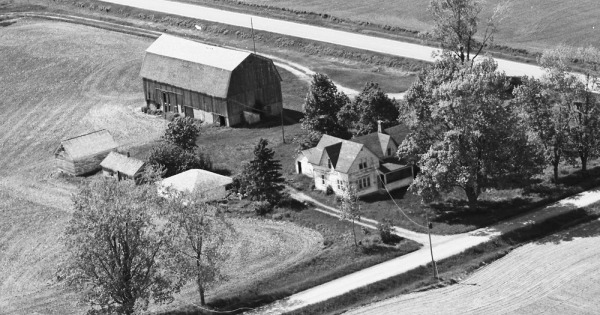 Vintage Aerial photo from 1982 in Huron County, MI