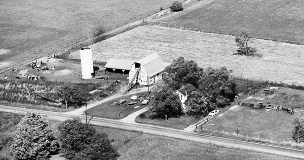 Vintage Aerial photo from 1966 in Noble County, IN