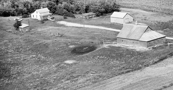Vintage Aerial photo from 1968 in Lincoln County, MN
