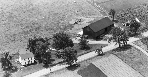 Vintage Aerial photo from 1963 in Lycoming County, PA