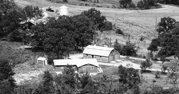 Vintage Aerial photo from 1983 in Osage County, MO
