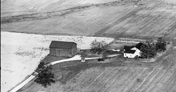 Vintage Aerial photo from 1964 in Wyandot County, OH