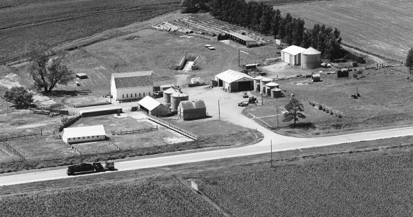 Vintage Aerial photo from 1980 in Cherokee County, IA