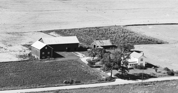 Vintage Aerial photo from 1967 in Ingham County, MI
