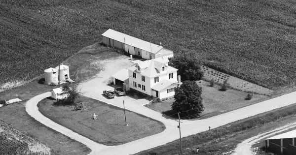 Vintage Aerial photo from 1988 in Huron County, MI