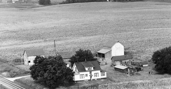 Vintage Aerial photo from 1976 in Keokuk County, IA