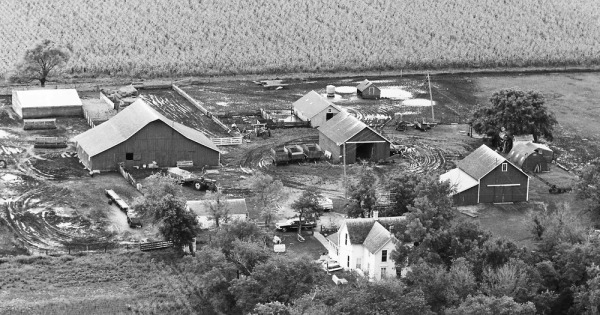 Vintage Aerial photo from 1968 in Jackson County, MN