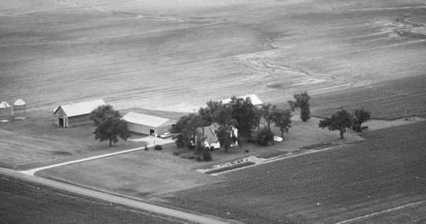 Vintage Aerial photo from 1974 in McLean County, IL