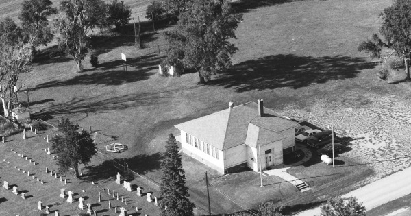 Vintage Aerial photo from 1990 in Wayne County, NE