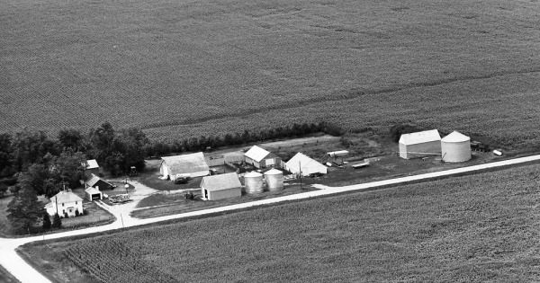 Vintage Aerial photo from 1976 in Pocahontas County, IA