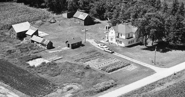 Vintage Aerial photo from 1980 in Mower County, MN