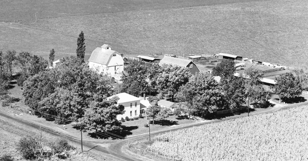 Vintage Aerial photo from 1966 in Sangamon County, IL