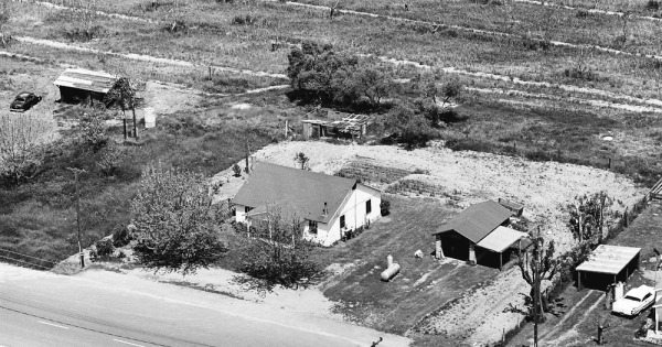 Vintage Aerial photo from 1967 in Tulare County, CA