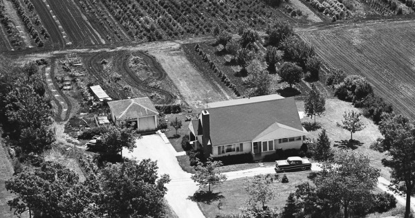 Vintage Aerial photo from 1965 in Lake County, IL