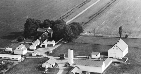 Vintage Aerial photo from 1963 in Pickaway County, OH