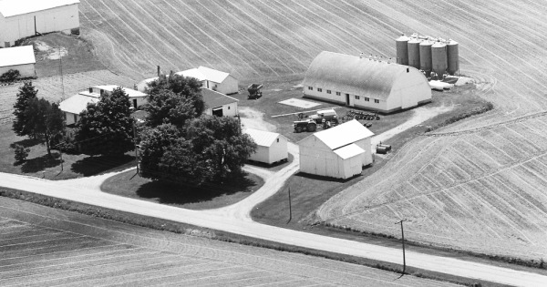 Vintage Aerial photo from 1969 in Huron County, OH