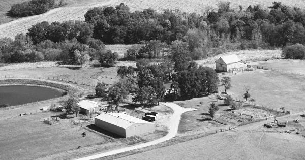 Vintage Aerial photo from 1976 in Clinton County, MO