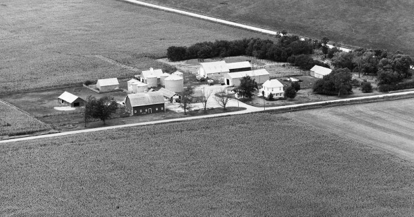 Vintage Aerial photo from 1976 in Pocahontas County, IA