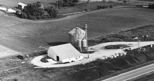 Vintage Aerial photo from 1973 in Jackson County, IA