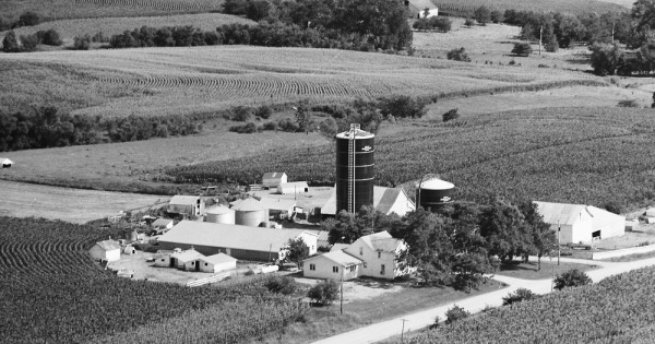 Vintage Aerial photo from 1978 in Jefferson County, IA