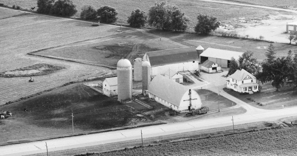Vintage Aerial photo from 1978 in Columbia County, WI
