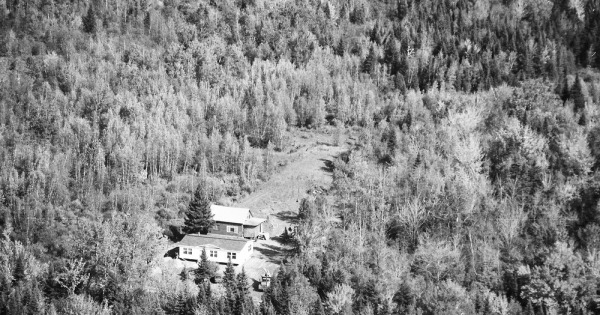 Vintage Aerial photo from 1990 in Clinton County, NY