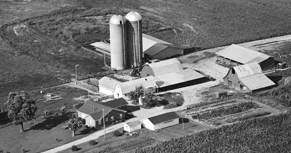 Vintage Aerial photo from -1986 in Obion County, TN