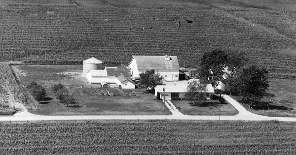 Vintage Aerial photo from 1974 in Stephenson County, IL