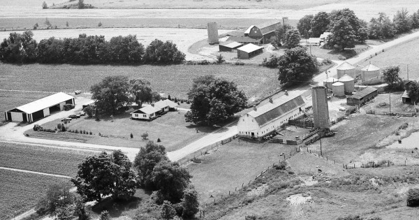 Vintage Aerial photo from 1980 in Branch County, MI