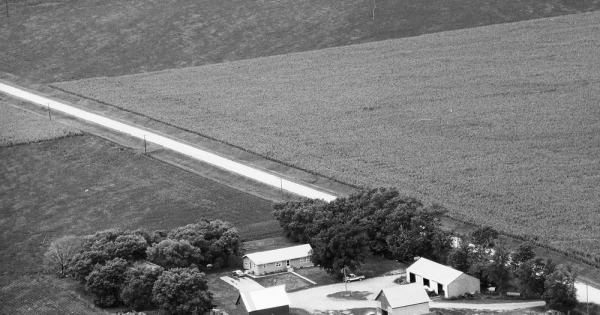Vintage Aerial photo from 1976 in Pocahontas County, IA